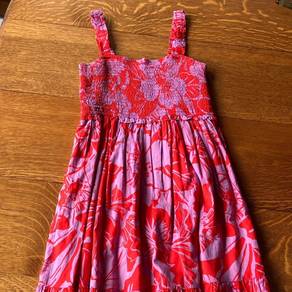 GAP Girls Red and Pink Floral Sundress